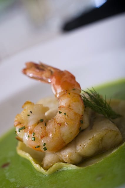 Prawn and pea